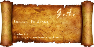 Geisz Andrea névjegykártya
