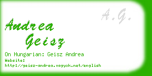 andrea geisz business card